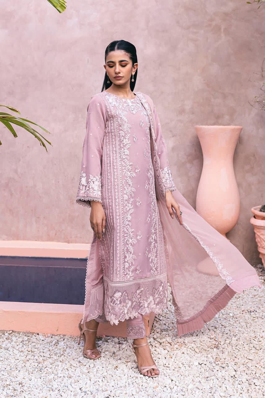 D805 | Azure Winter Collection 2025 | Unstitched 3PC Embroidered Dhanak Suit | Full Embroidered